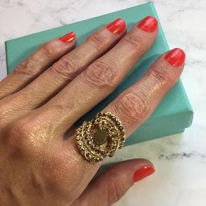 Host Pick!New Charter Club Green Leaf Ring Size 7